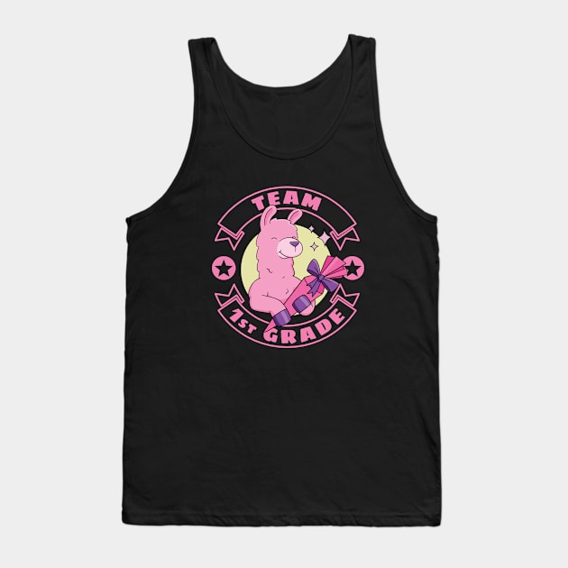 Team 1st Grade Llama Tank Top by ninarts